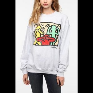 Gray Junk Food Sweater (Keith Haring)
